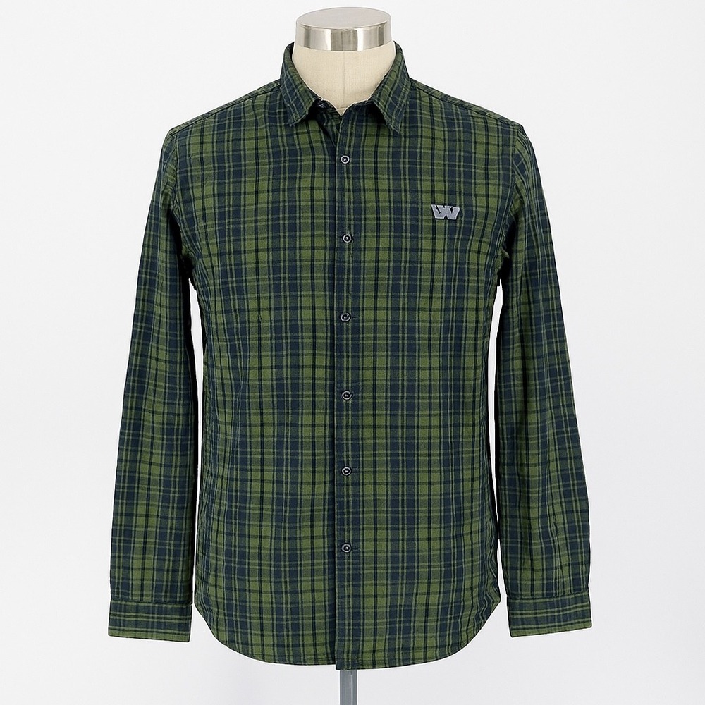 Stormtech Western Star Shirt‎ Mens 2XL Green Black Plaid Button Up Long Sleeve